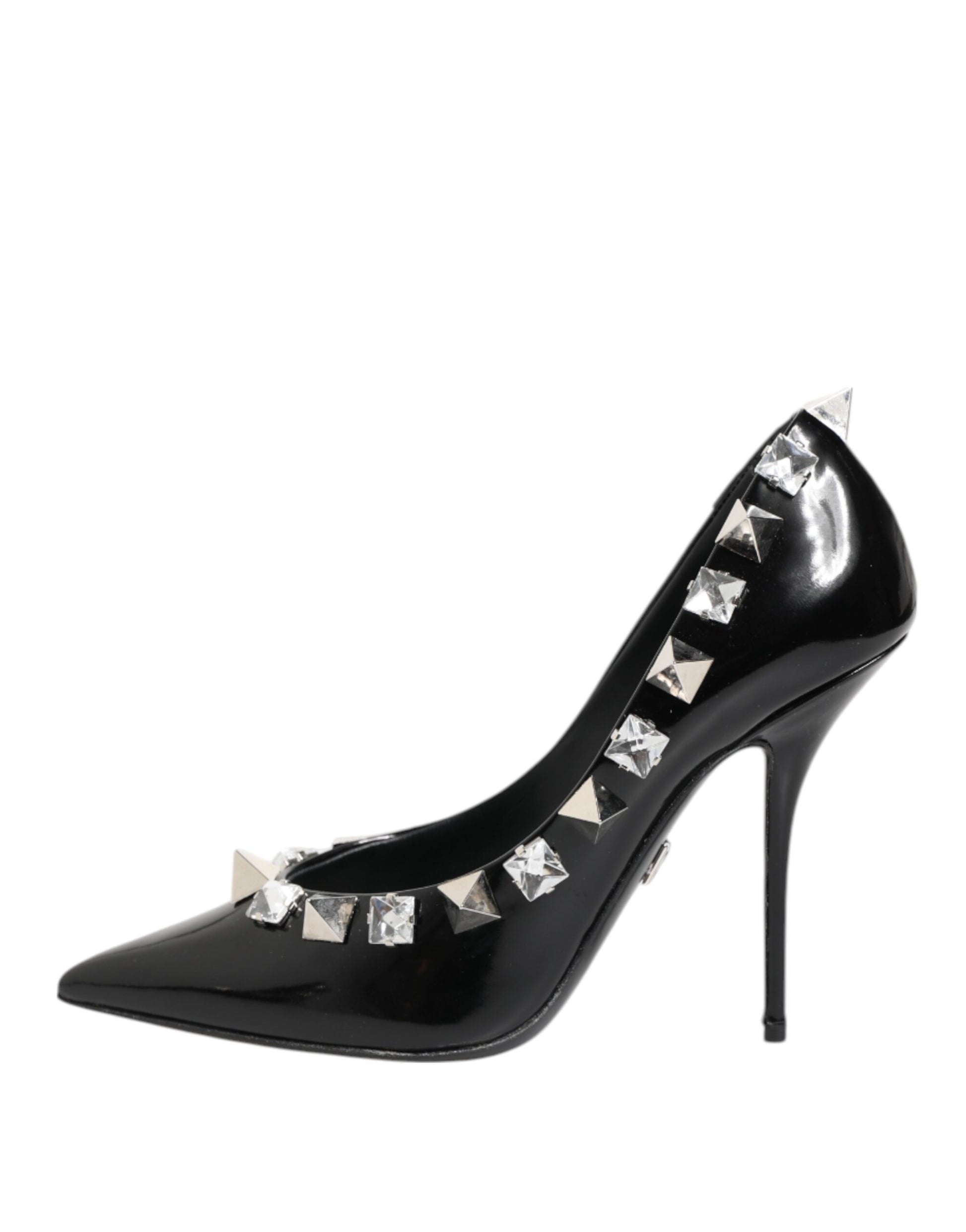 Dolce & Gabbana Black Crystals Studs Stiletto Pumps