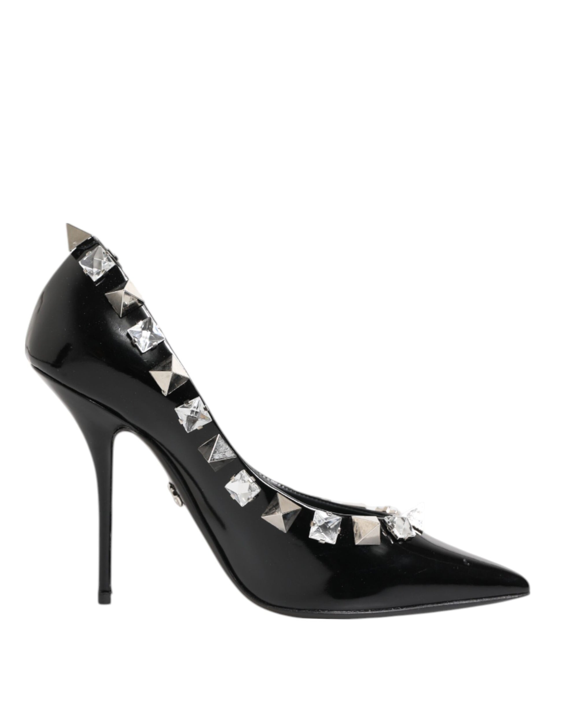 Dolce & Gabbana Black Crystals Studs Stiletto Pumps