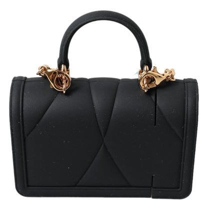Dolce & Gabbana Black Silicone Devotion Heart Cover Hand Bag for AirPods
