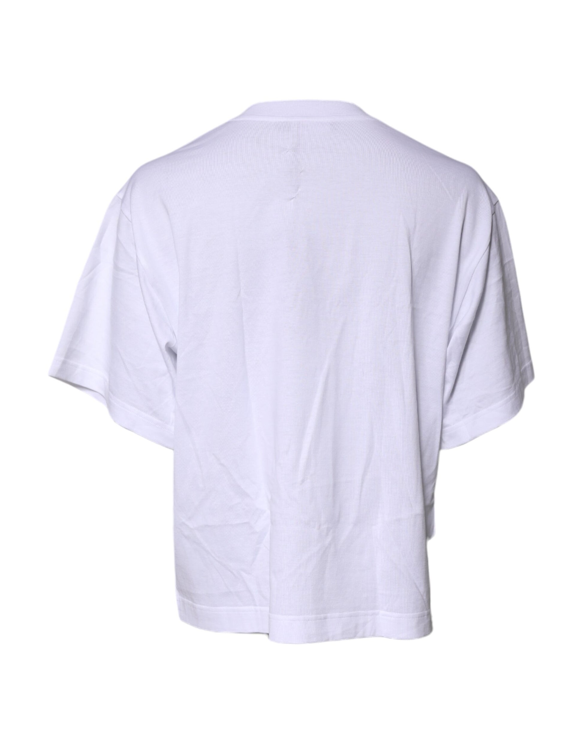 Dolce & Gabbana White Short Sleeves DG Logo Print Top T-shirt