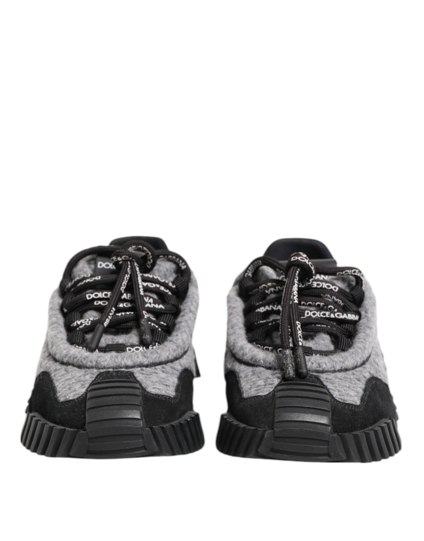 Dolce & Gabbana Black Gray NS1 Low Top Sneakers
