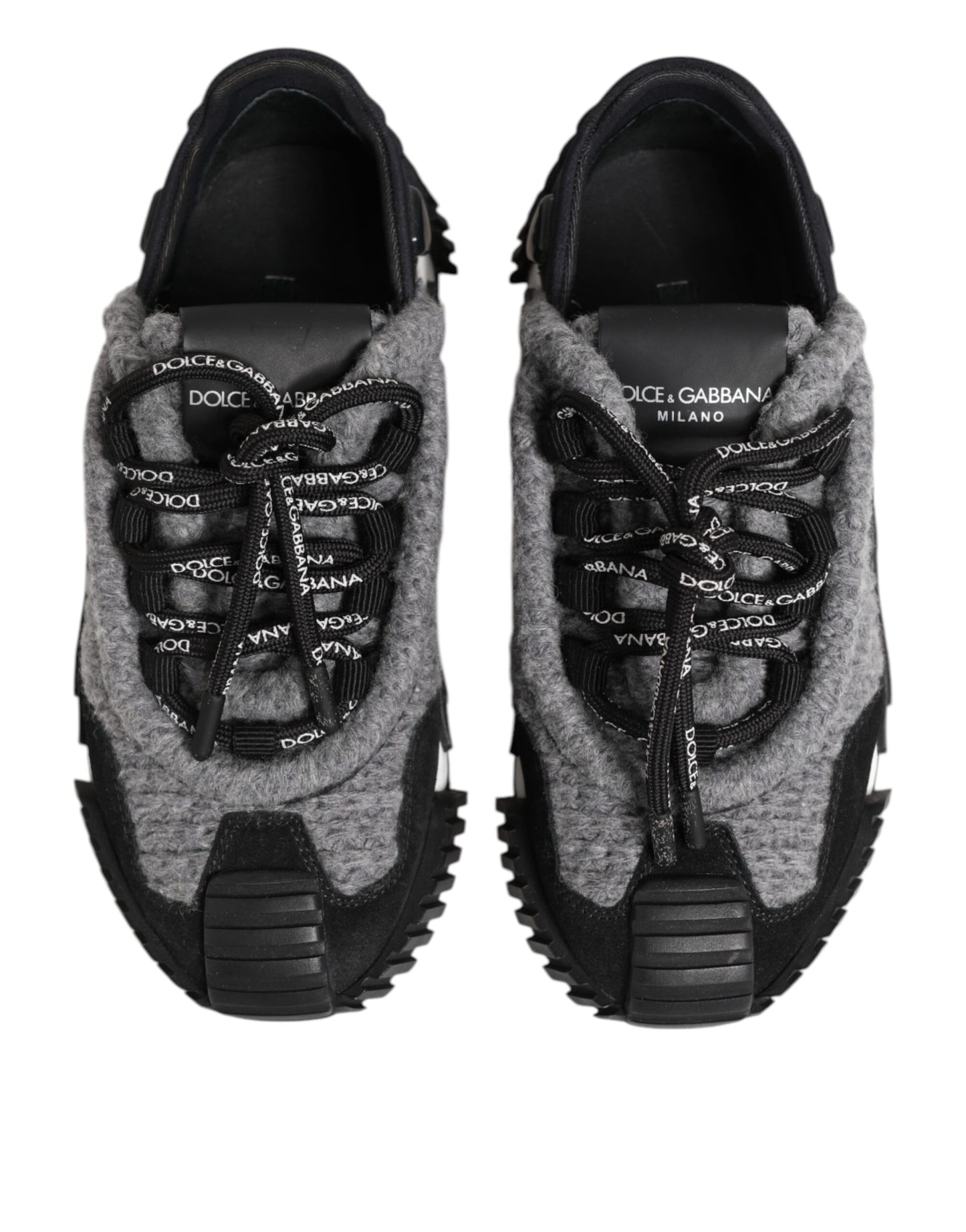 Dolce & Gabbana Black Gray NS1 Low Top Sneakers