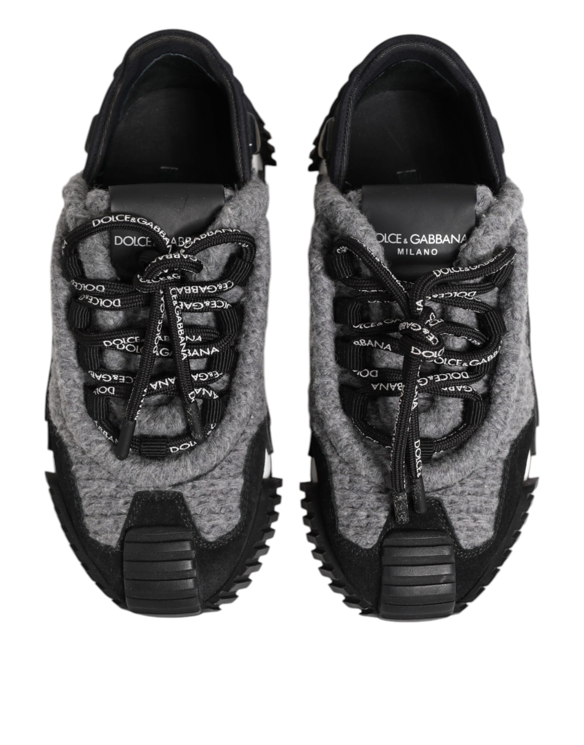 Dolce & Gabbana Black Gray NS1 Low Top Sneakers