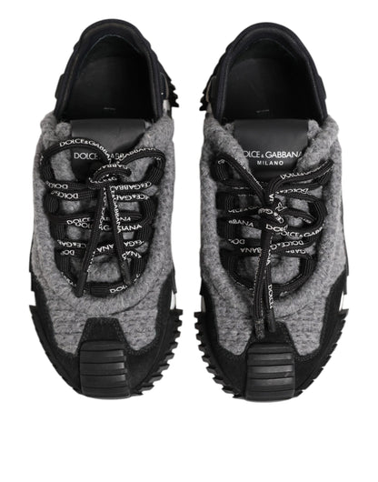 Dolce & Gabbana Black Gray NS1 Low Top Sneakers