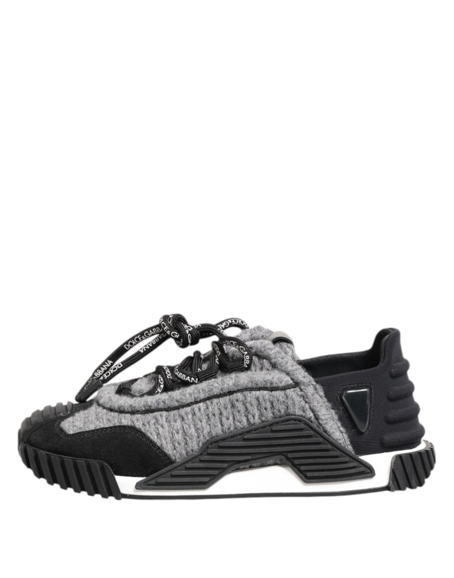Dolce & Gabbana Black Gray NS1 Low Top Sneakers