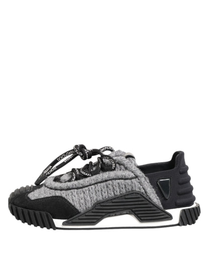 Dolce & Gabbana Black Gray NS1 Low Top Sneakers