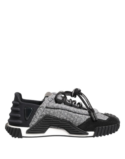Dolce & Gabbana Black Gray NS1 Low Top Sneakers