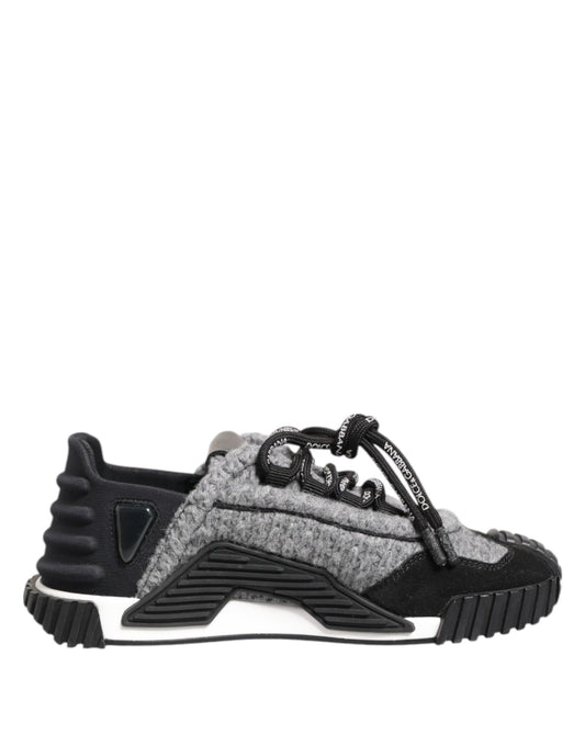 Dolce & Gabbana Black Gray NS1 Low Top Sneakers