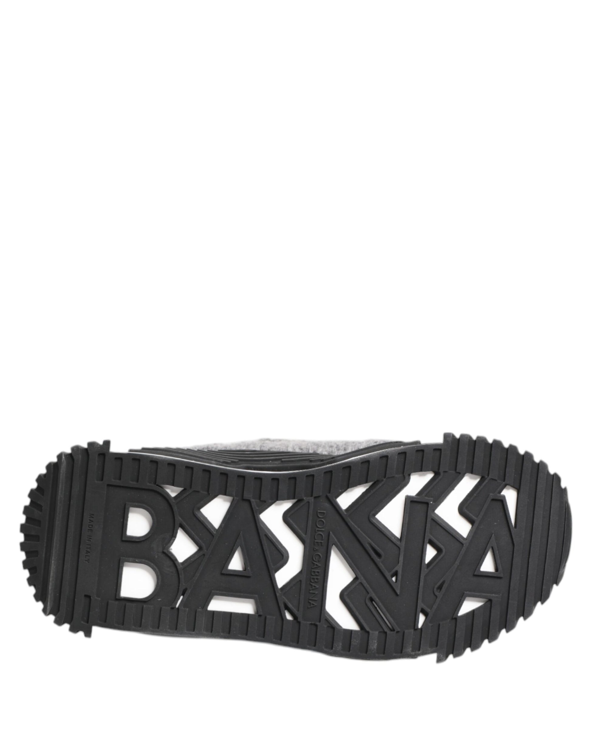 Dolce & Gabbana Black Gray NS1 Low Top Sneakers