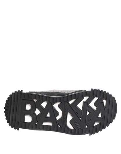 Dolce & Gabbana Black Gray NS1 Low Top Sneakers