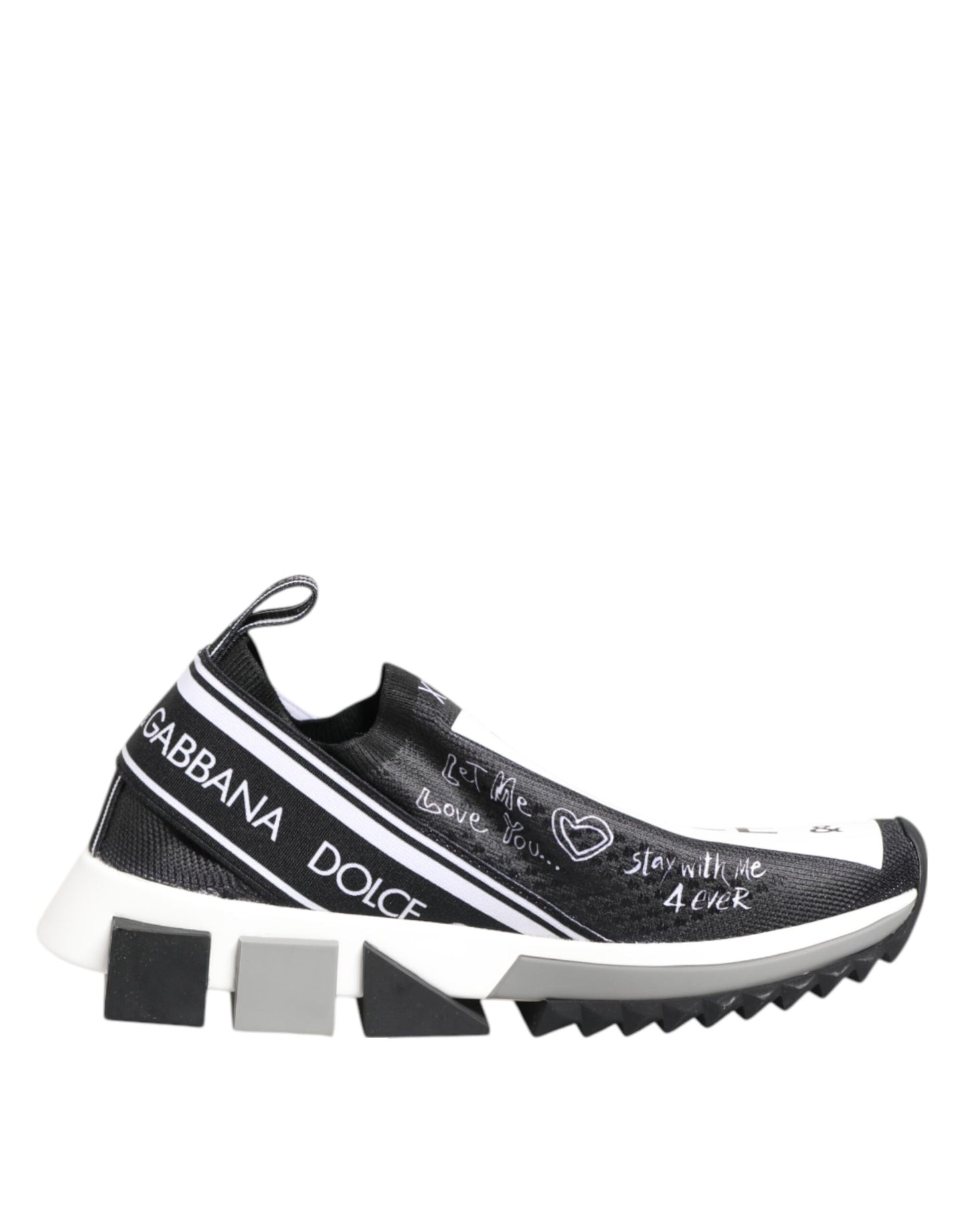 Dolce & Gabbana Black White Sorrento Low Top Sneakers