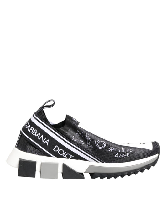 Dolce & Gabbana Black White Sorrento Low Top Sneakers