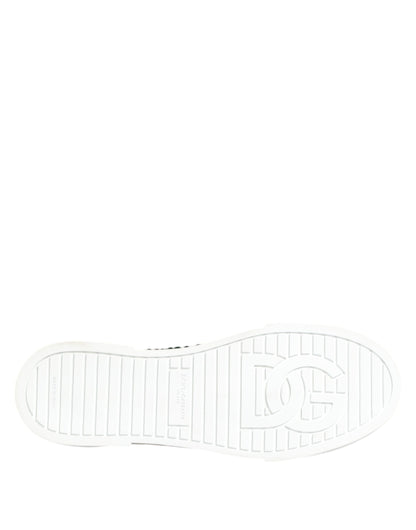 Dolce & Gabbana Green Portofino Crystal DG Logo Sneakers