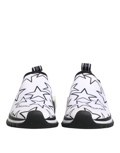 Dolce & Gabbana White Stars Sorrento Low Top Sneakers