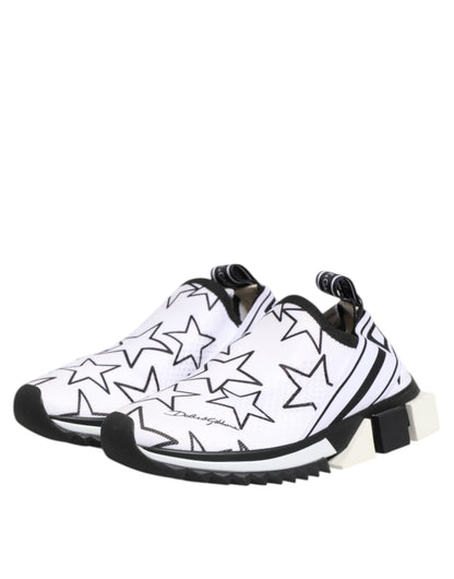 Dolce & Gabbana White Stars Sorrento Low Top Sneakers