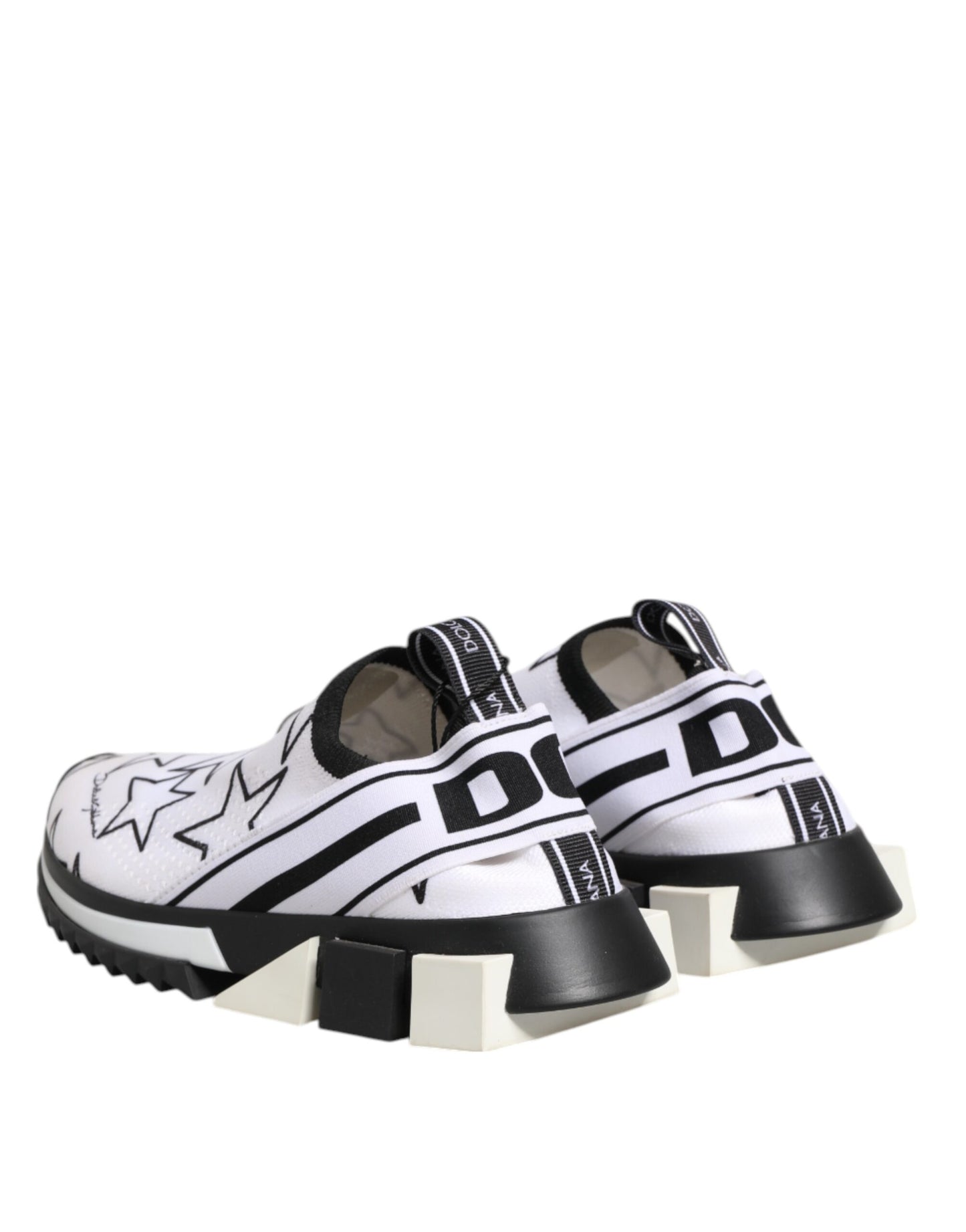 Dolce & Gabbana White Stars Sorrento Low Top Sneakers