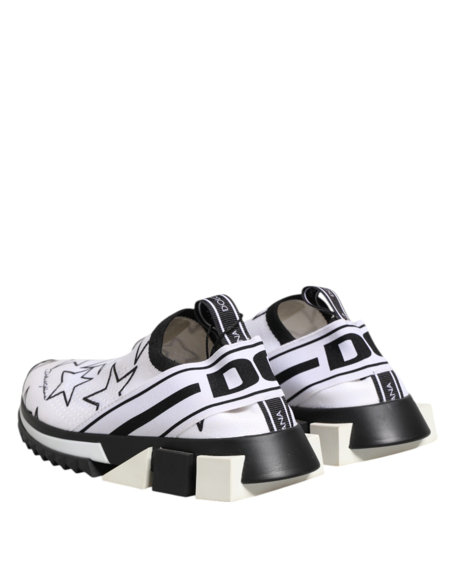 Dolce & Gabbana White Stars Sorrento Low Top Sneakers