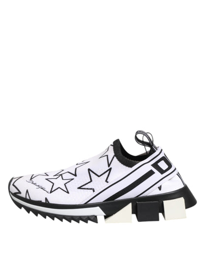 Dolce & Gabbana White Stars Sorrento Low Top Sneakers