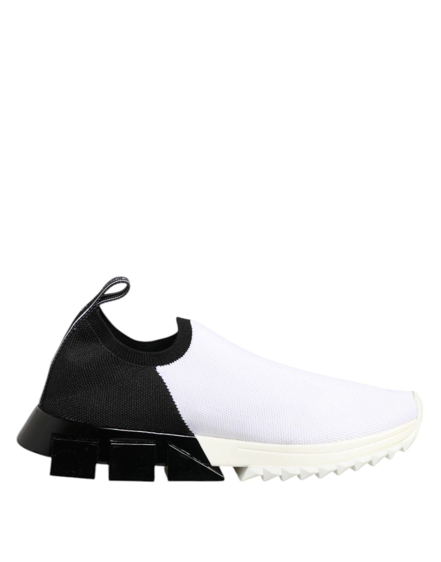Dolce & Gabbana White Black Low Top Sorrento Sneakers