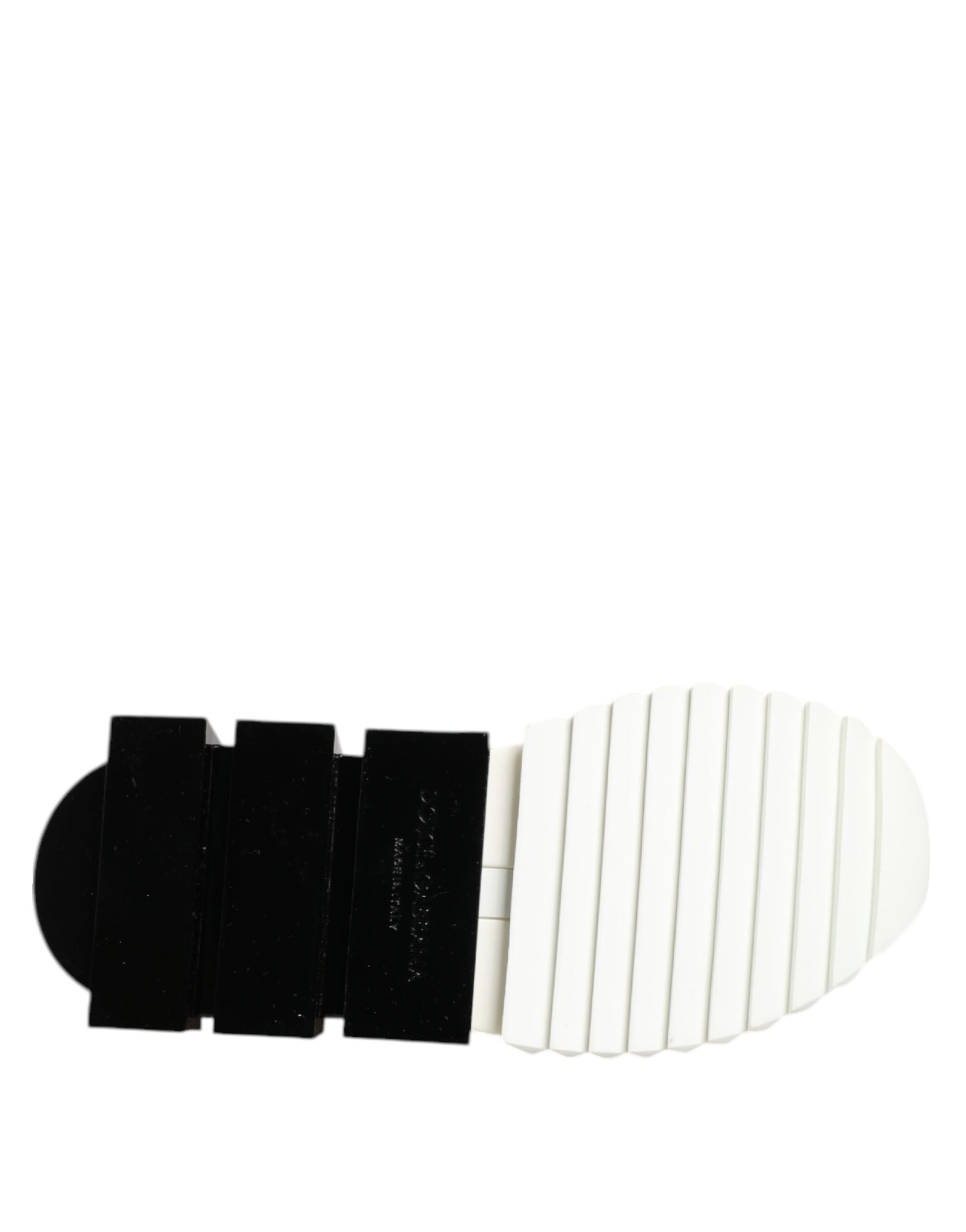 Dolce & Gabbana White Black Low Top Sorrento Sneakers