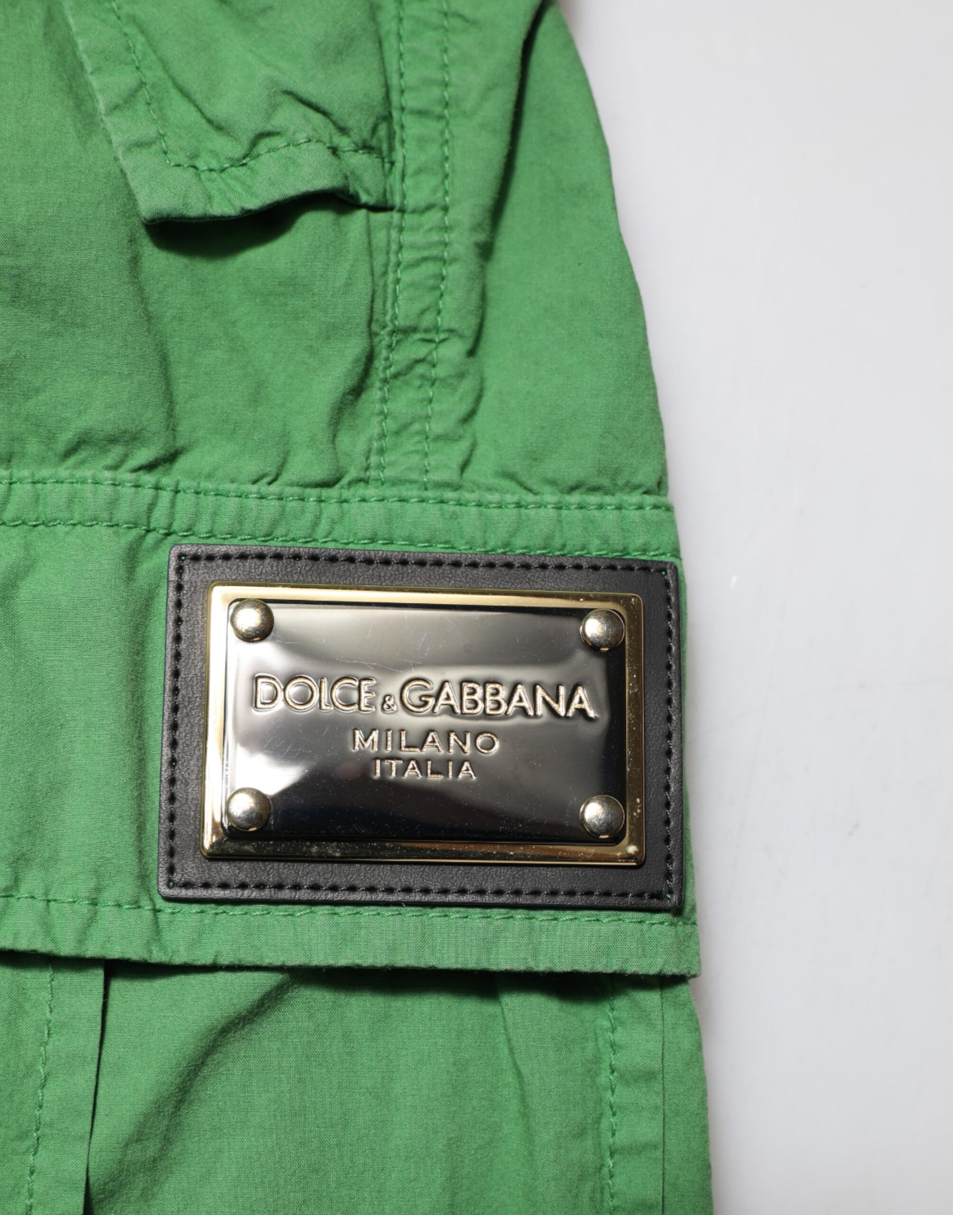 Dolce & Gabbana Green High Waist Cargo Trouser Pants