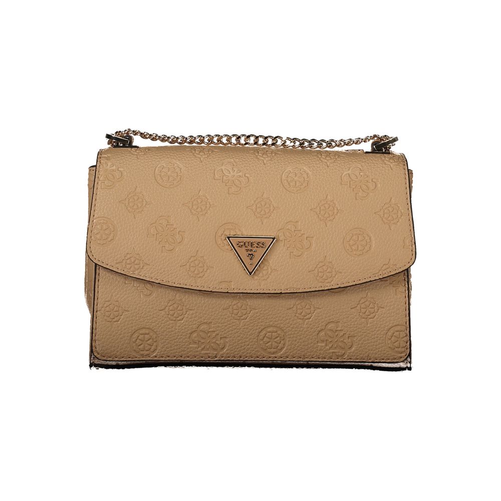 Guess Jeans Beige Polyethylene Handbag - CRESIDIA BAG