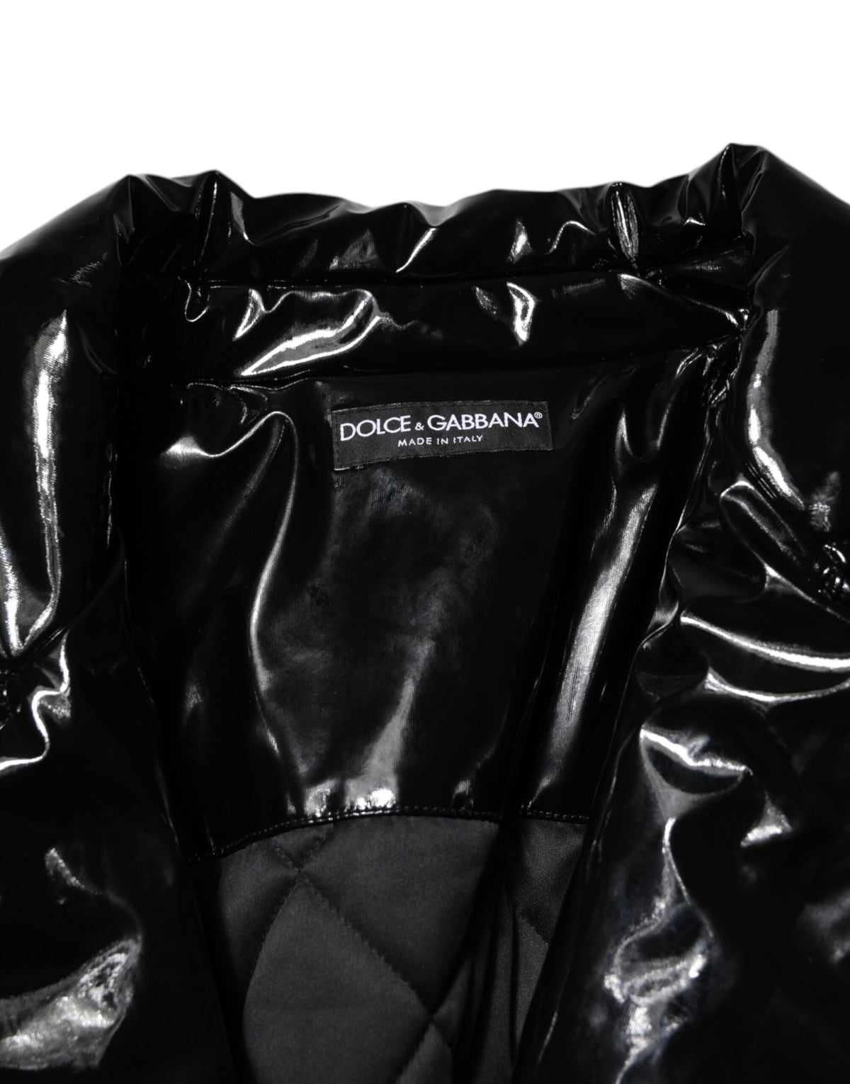 Dolce & Gabbana Black Quilted Puffer Coat