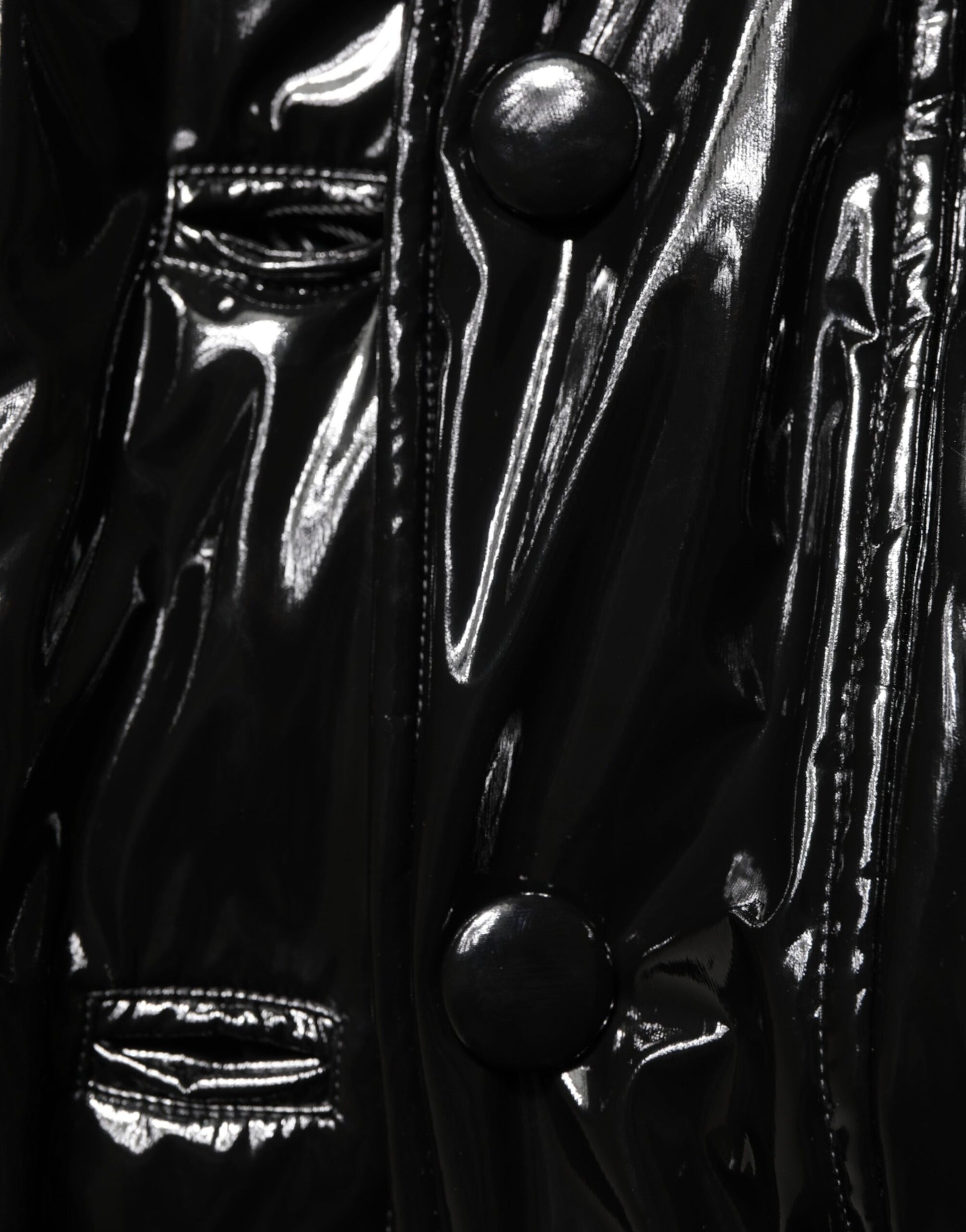 Dolce & Gabbana Black Quilted Puffer Coat