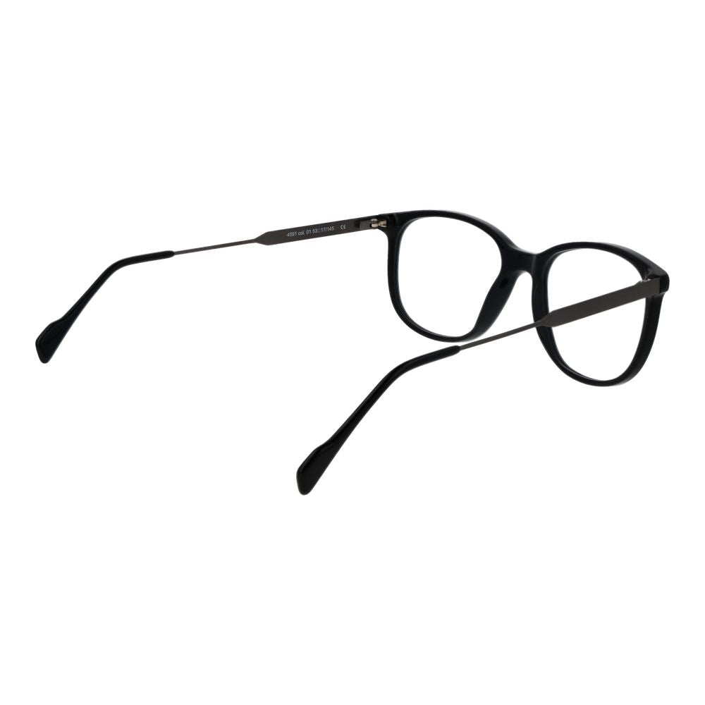 Andy Wolf Black Unisex Optical Frames – Square Full-Rim Design