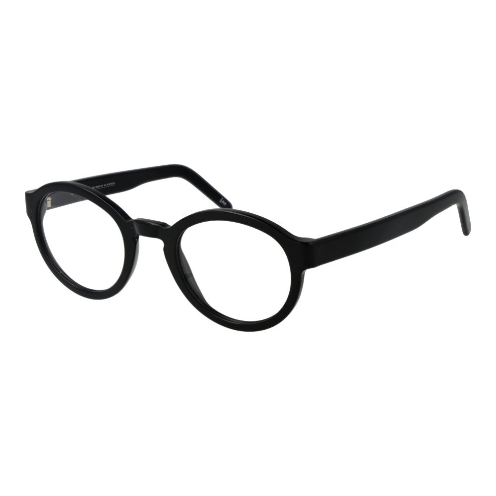 Andy Wolf Black Unisex Optical Frames – Round Full-Rim Design