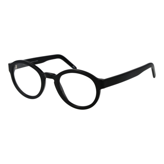 Andy Wolf Black Unisex Optical Frames – Round Full-Rim Design