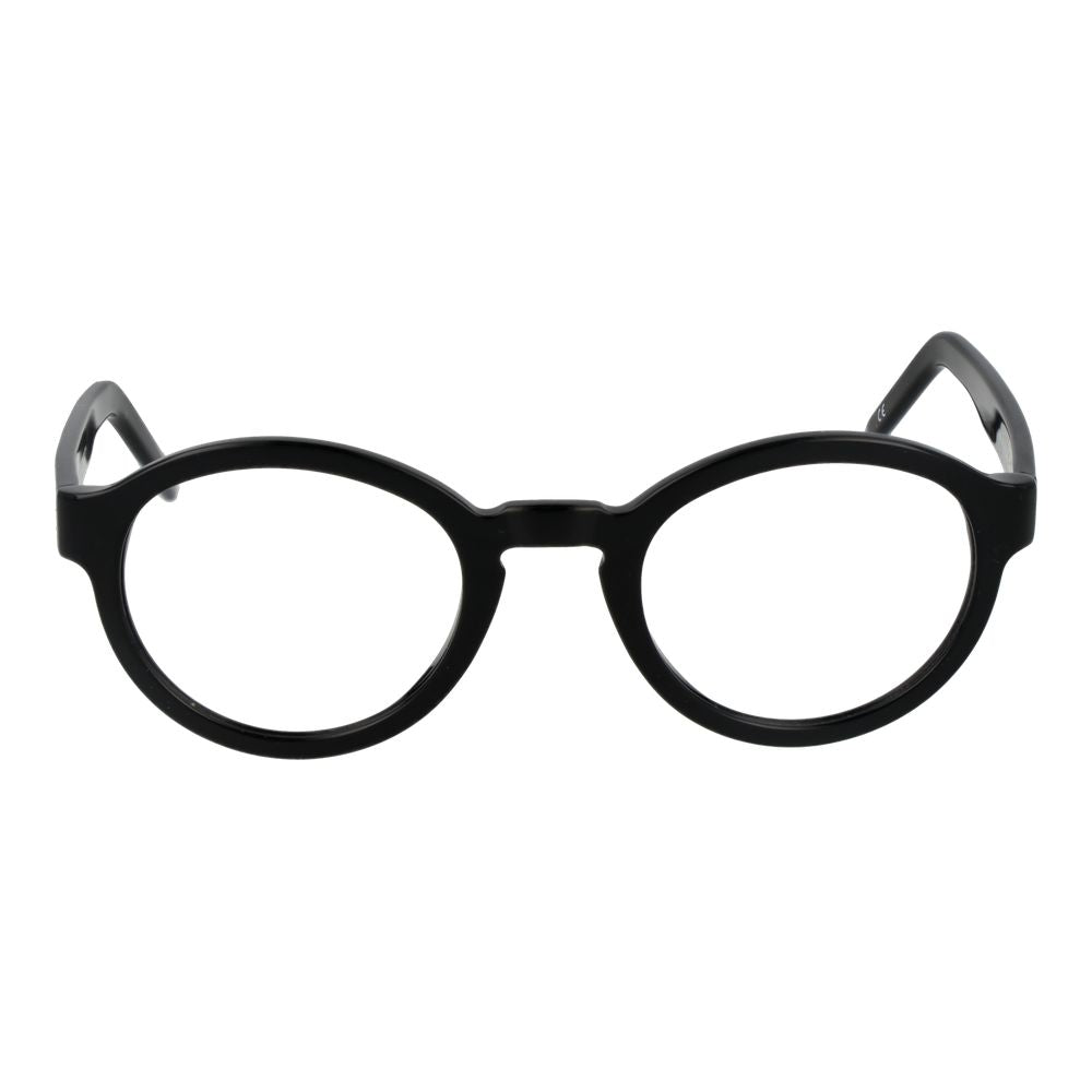 Andy Wolf Black Unisex Optical Frames – Round Full-Rim Design
