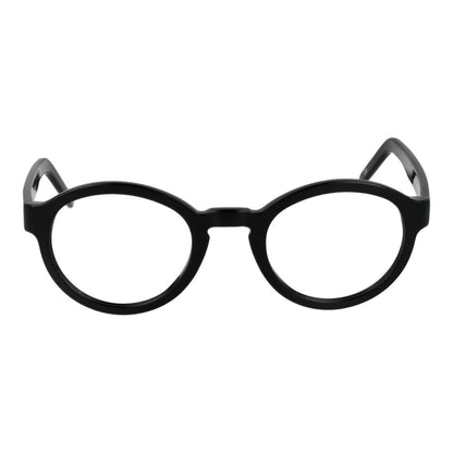 Andy Wolf Black Unisex Optical Frames – Round Full-Rim Design