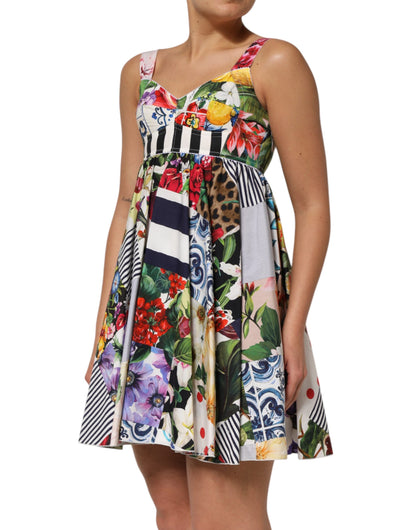 Dolce & Gabbana Multicolor Patchwork A-Line Mini Dress