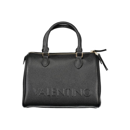Mario Valentino Black Leather Effect Handbag with Logo Detail