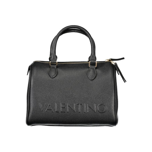 Mario Valentino Black Leather Effect Handbag with Logo Detail