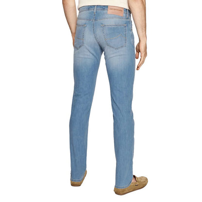 Jacob Cohen Light Blue Cotton Nick Slim Fit Jeans