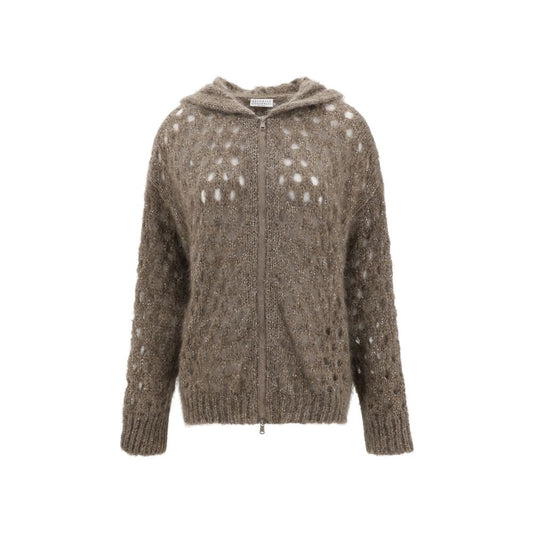Brunello Cucinelli Perforated Wool Cardigan
