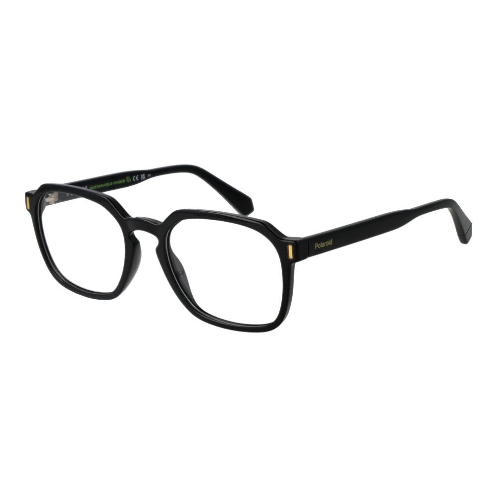Polaroid Unisex Black Optical Frames – Square Full-Rim