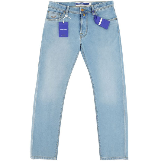 Jacob Cohen Blue Cotton Bard Slim Fit Stretch Jeans