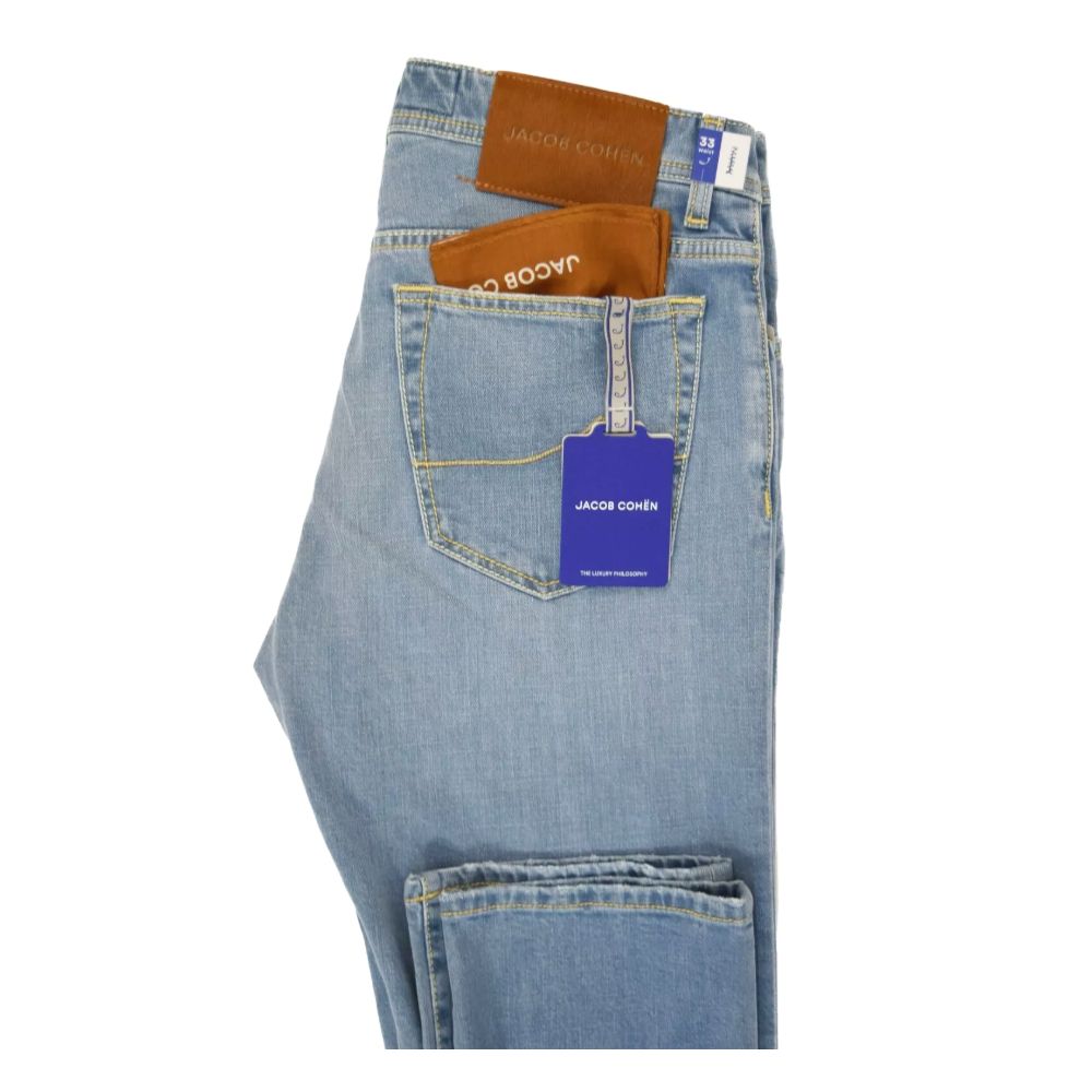 Jacob Cohen Blue Cotton Bard Slim Fit Stretch Jeans