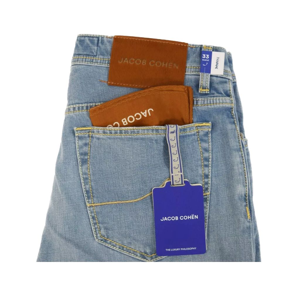 Jacob Cohen Blue Cotton Bard Slim Fit Stretch Jeans