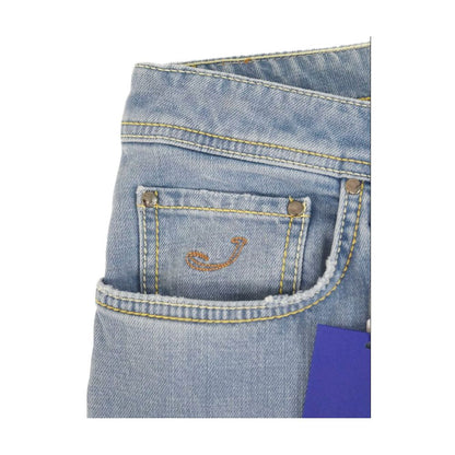 Jacob Cohen Blue Cotton Bard Slim Fit Stretch Jeans