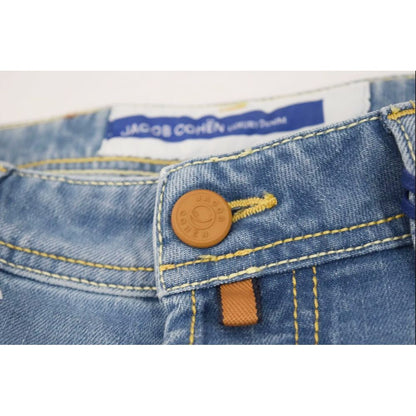 Jacob Cohen Blue Cotton Bard Slim Fit Stretch Jeans