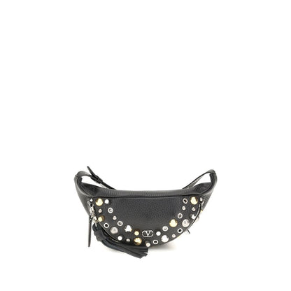 Valentino Garavani Nellcôte Fanny Pack - Garnet Calfskin with Signature VLogo