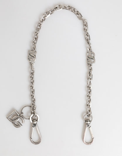 Dolce & Gabbana Silver Tone Brass DG Logo Chain Necklace for Men