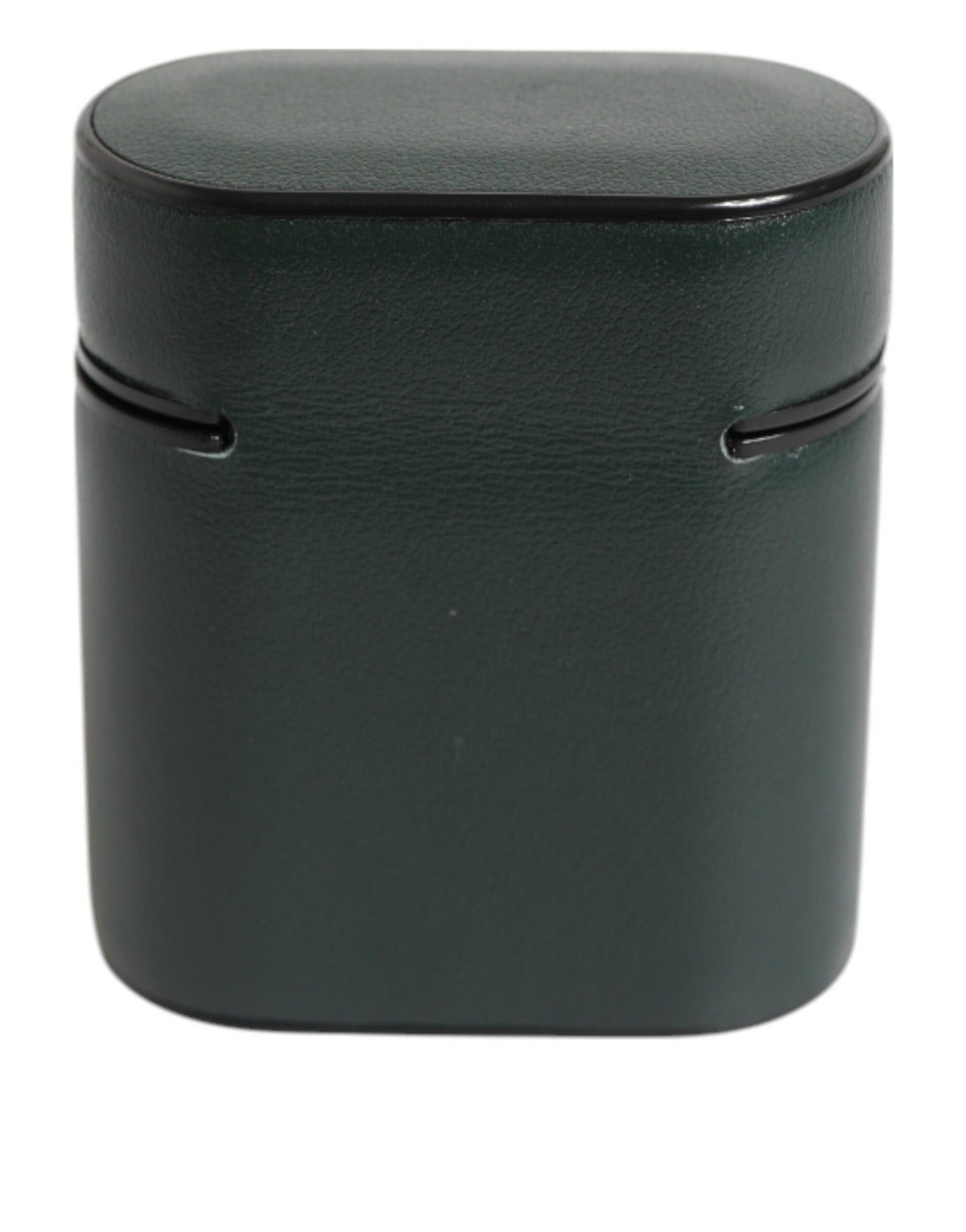 Dolce & Gabbana Black Leather Logo Print Flip Holder Airpods Case