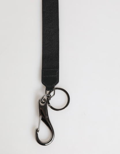 Dolce & Gabbana Black Yellow DG Logo Keychain