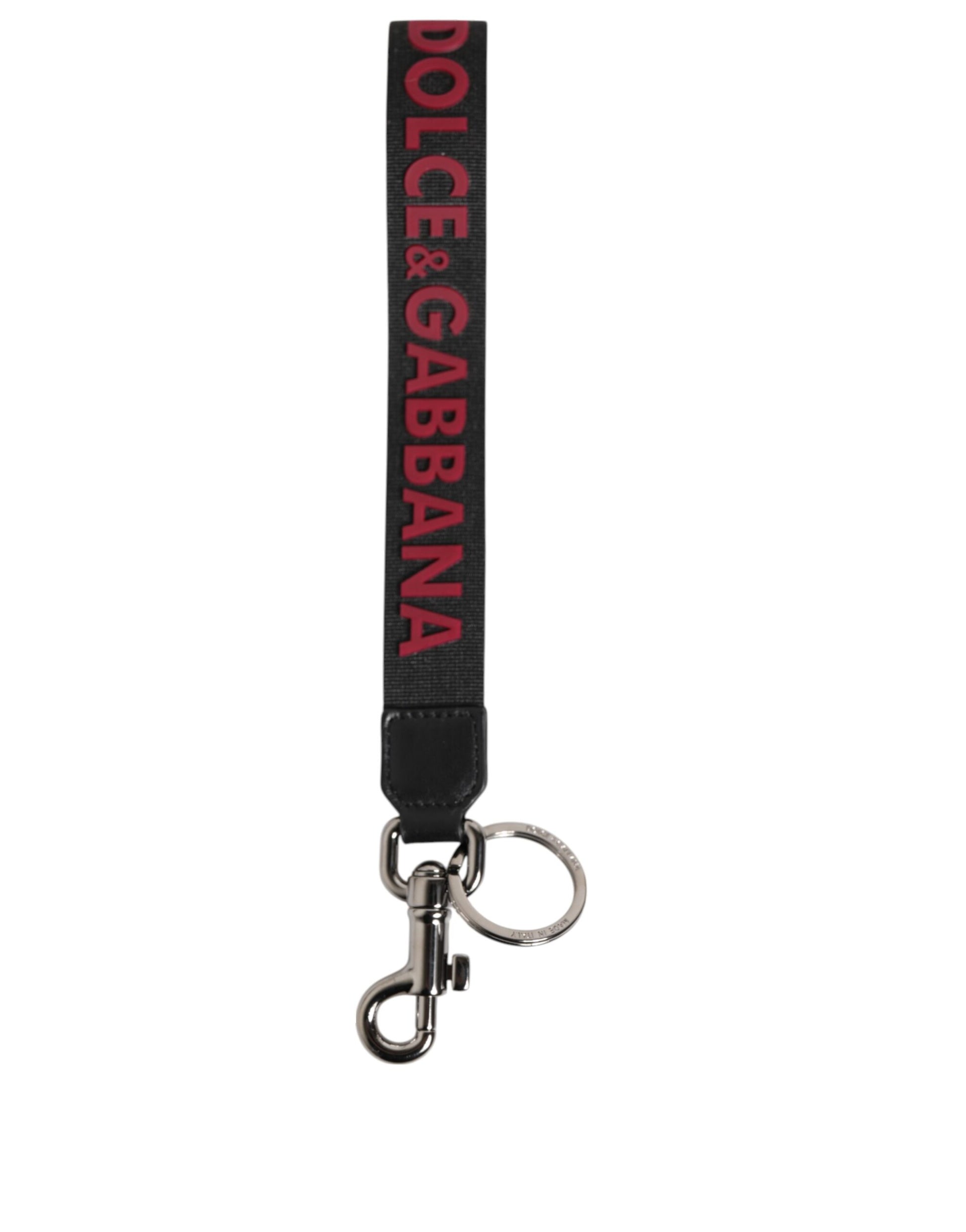 Dolce & Gabbana Black Red DG Logo Keychain