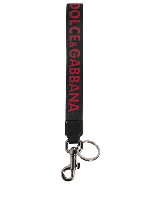 Dolce & Gabbana Black Red DG Logo Keychain